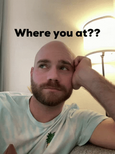 Where You At Bald Man GIF