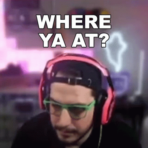 Where You At Man With Headphones GIF