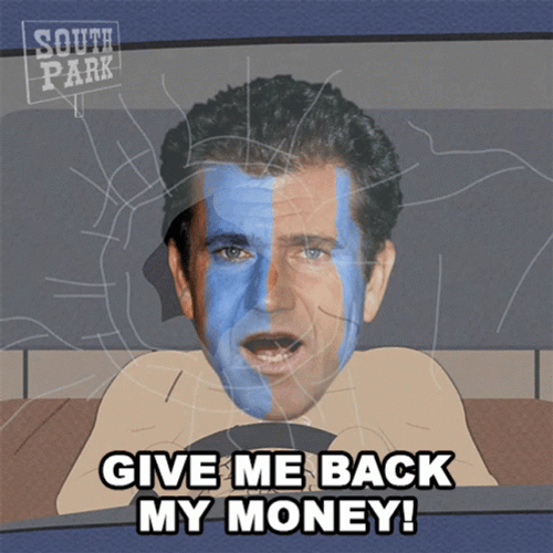 Wheres My Money Mel Gibson Bubble Head GIF