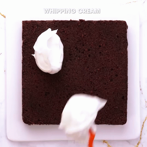 Whipped Cream Cake Filling GIF