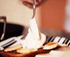 Whipped Cream On Breakfast Food GIF