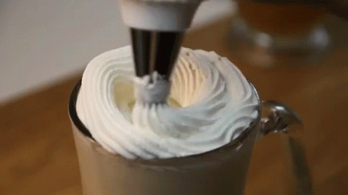 Whipped Cream With Caramel GIF