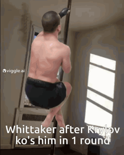 Whitaker Hanging From Pole After Krylov KO's Him