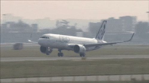 White Airplane With A320 on Tail
