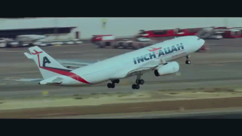 White Airplane With Inchallah GIF