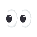 White and Black Cartoon Eyes