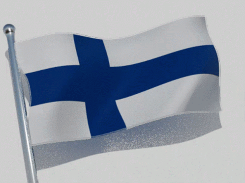 White and Blue Flag with Blue Cross