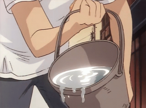 White Anime Car Splashed With Water GIF