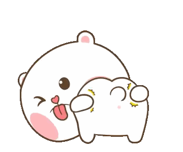 White Bear Cartoon Sticking Out Tongue