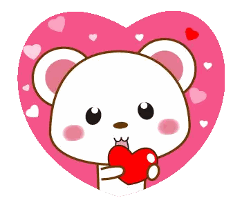 White Bear Holding Red Heart