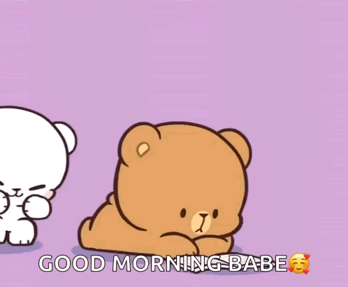 White Bear Kissing Brown Bear Good Morning Babe