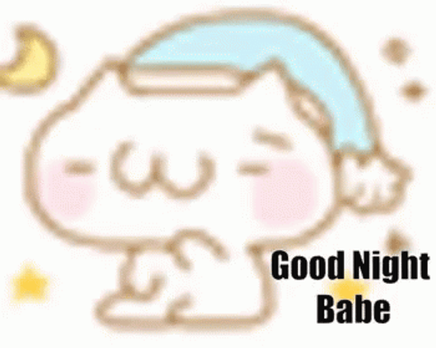 White Bear Sleeping Good Night Babe Sticker GIF