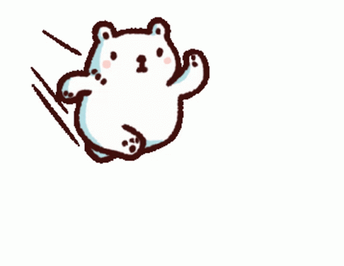 White Bear Slipping GIF