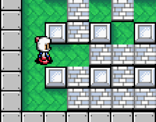 White Bomberman Explode Fail GIF