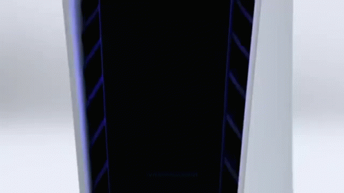 White Box With Black Border and Blue Light