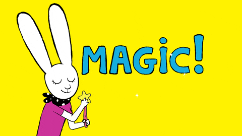 White Bunny Magic Wand Harry Potter Cartoon GIF
