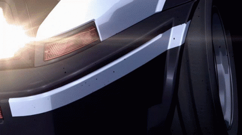 White Car At Night Anime GIF
