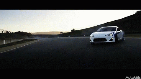White Car Driving Autogifs