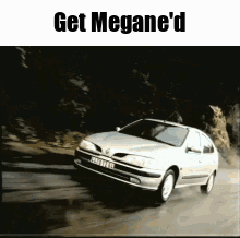 White Car Driving Get Megane 'D GIF