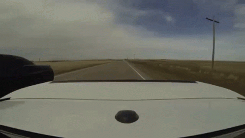 White Car Driving With Text You Almost Had Me