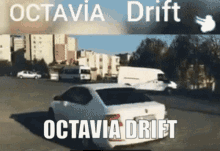 White Car Octavia Drift GIF