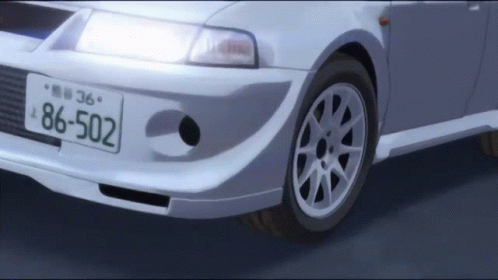 White Car With License Plate 86-502