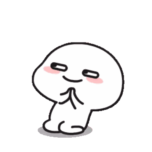 White Cartoon Character with Pink Cheek