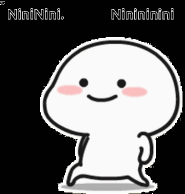 White Cartoon Character with Pink Cheek