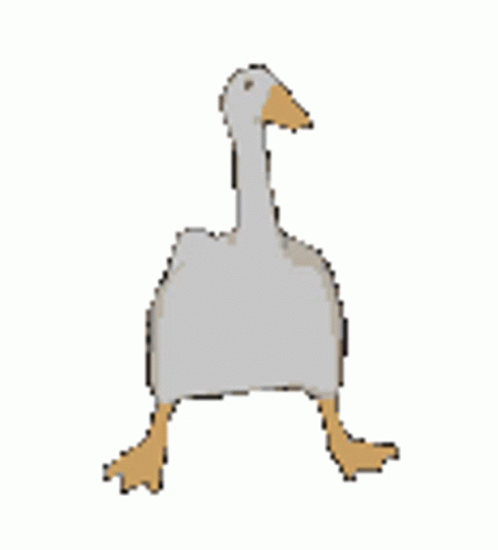 White Cartoon Duck Dance GIF