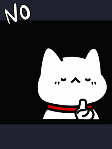 White Cat Thumbs Up Saying No GIF