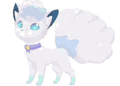 White Cat With Blue Eyes and Star Collar