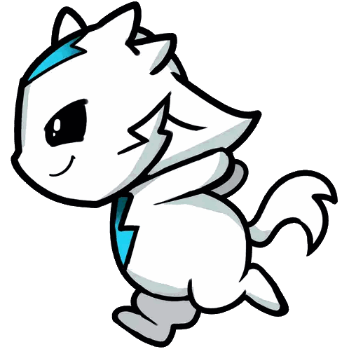 White Cat with Blue Stripe