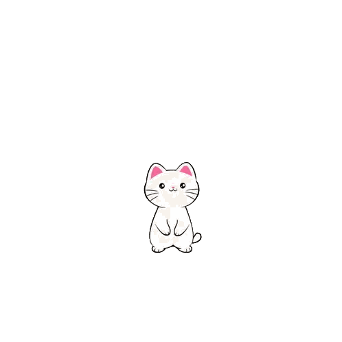 White Cat with Pink Ears