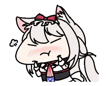 White Cat with Red Bow