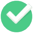 White Check Mark Inside Green Circle