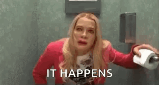 White Chick Gotta Poop It Happens GIF