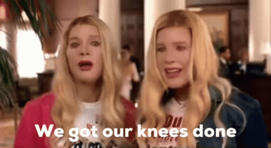 White Chicks Got Knees Done  GIF