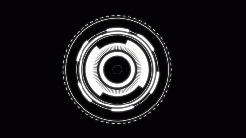 White Circle On Black Background GIF