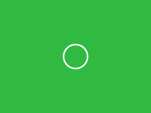 White Circle on Green Background