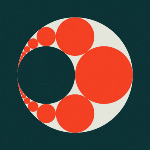 White Circle With Red Circles GIF