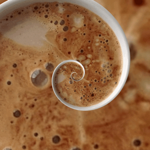 White Coffee Hypnosis Spiral GIF