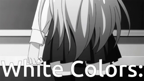 White Colors Anime School Girl GIF