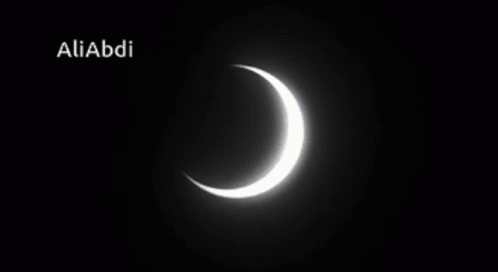 White Crescent Moon With Aliabdi