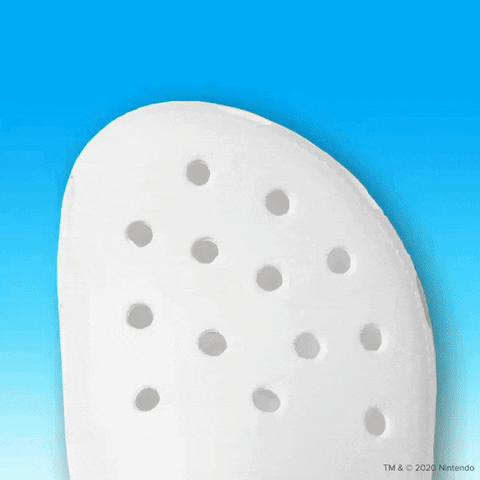 White Crocs Super Mario Stickers GIF