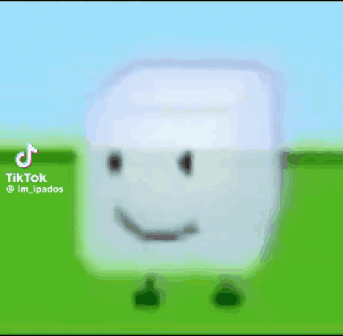 White Cube with Smiley Face in Field