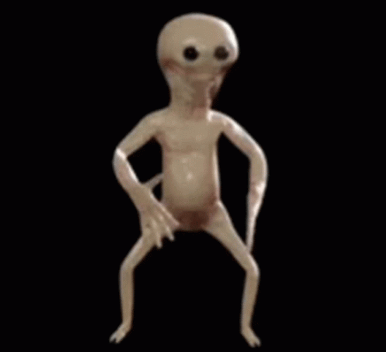 White Dancing Alien GIF