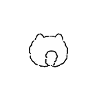 White Dog With Brown Spot Eating Food