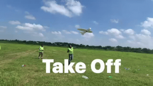 White Drone Takeoff GIF