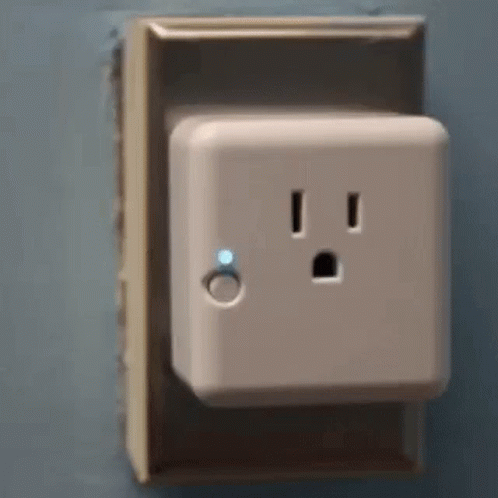 White Electrical Outlet With Light