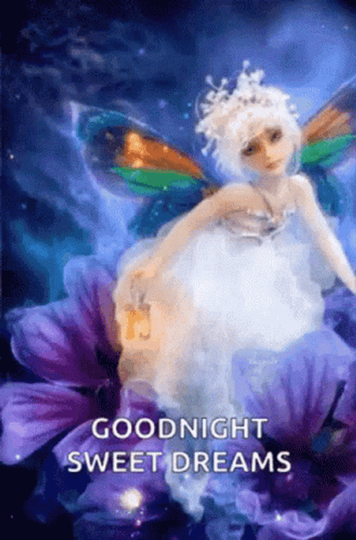 White Fairy Goodnight Sweet Dreams GIF